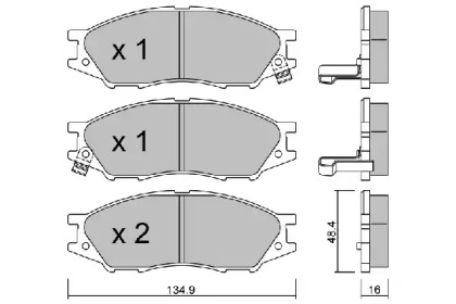 Комплект тормозных колодок (AISIN: BPNI-1013)